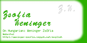 zsofia weninger business card